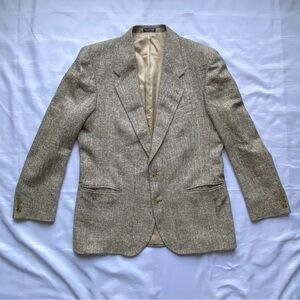 Vintage Christian Aujard 100% Silk Tweed Dinner Jacket Men's Size 44